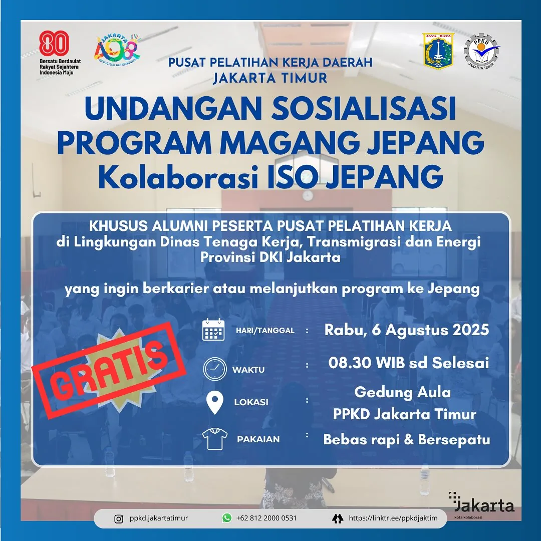 UNDANGAN SOSIALISASI PROGRAM MAGANG JEPANG – PPKD KABUPATEN KLUNGKUNG